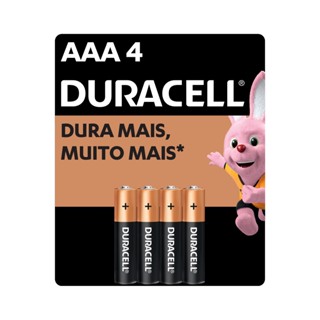 Pilha Alcalina AAA Palito Duracell com 4 Unidades
