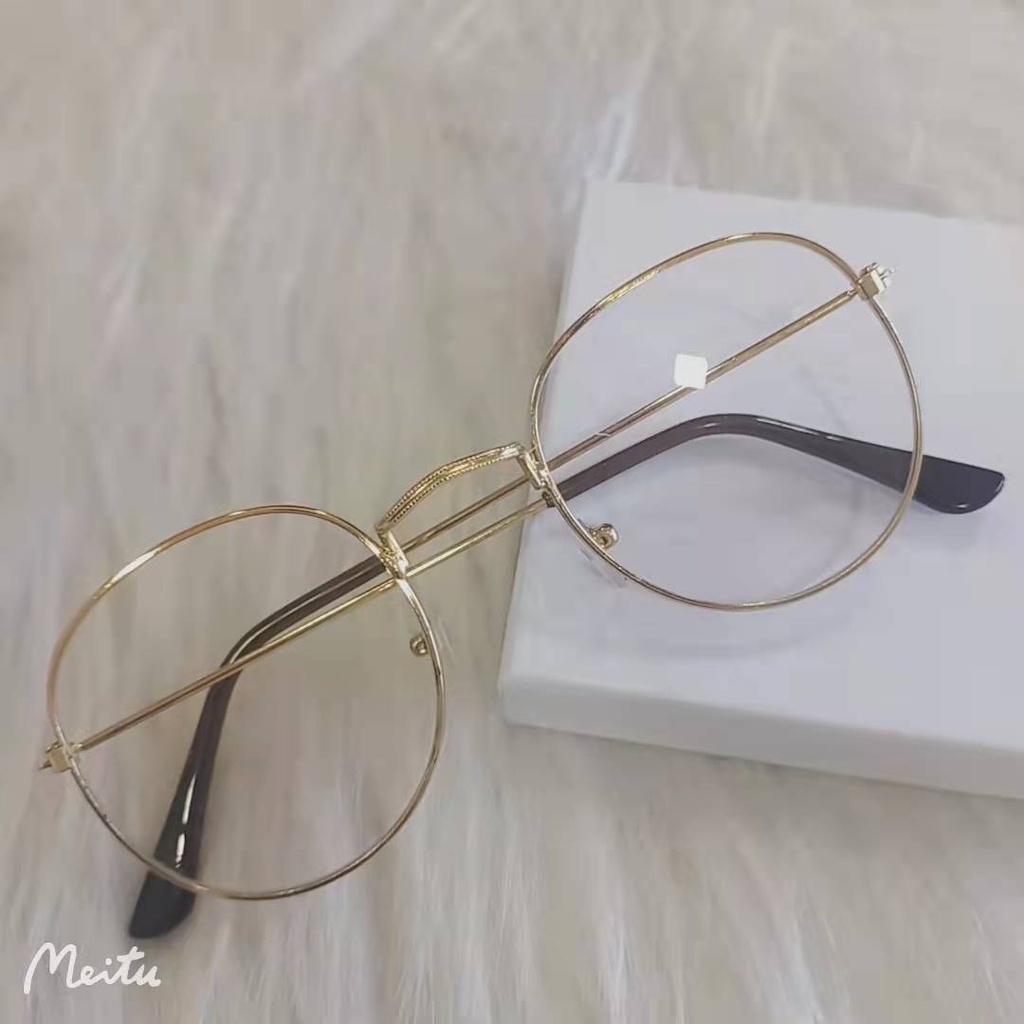 Óculos Redondos De Plástico Óculos  Armação Anti Claro Moldura De Proteção Uv Para Computador / Jogos em Oferta na Shopee