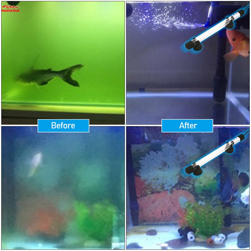 5W/7W/9W/11W/13W Aquário Esterilizador UV Lâmpada Limpador De Água Leve Para Tanque De Peixe