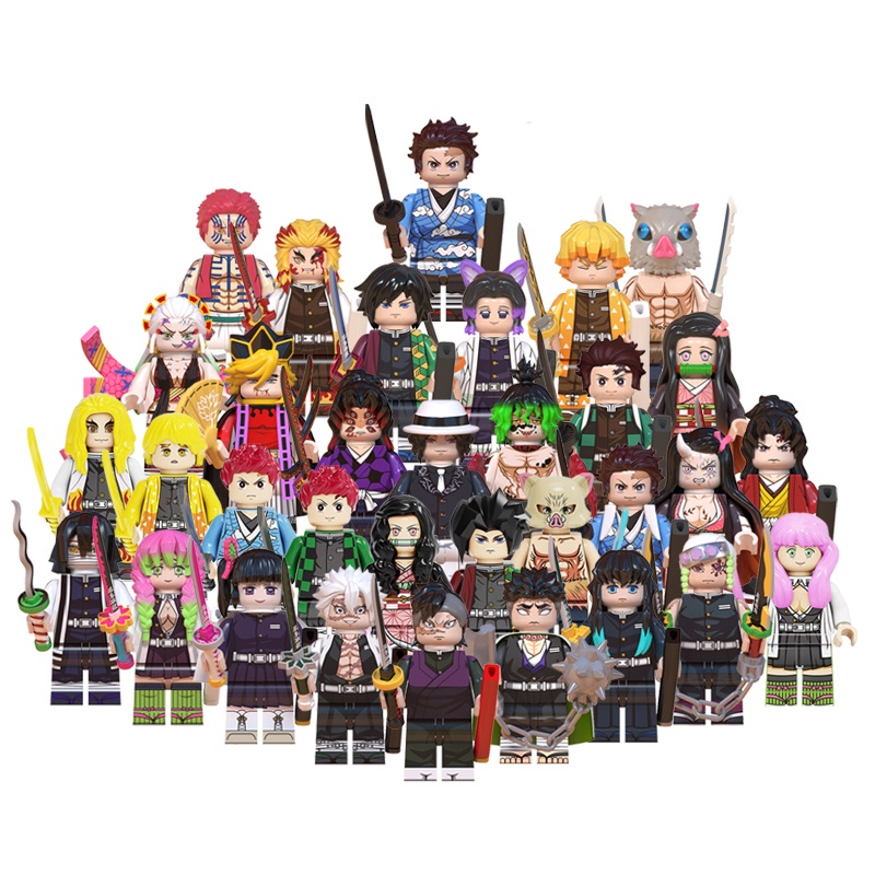 Novos Blocos De Montar Demonslayer De Anime Tijolos Mini Figuras ...