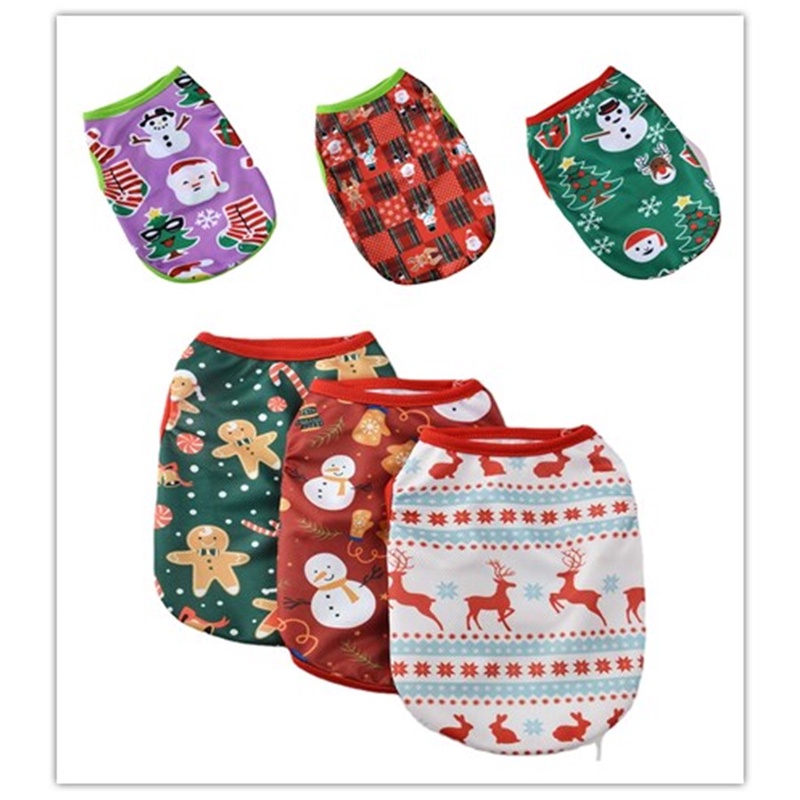 Natal Roupas Para Cães Dos Desenhos Animados Colete Animais De Estimação De Pelúcia Primavera E Verão Pequenos poodle Ga