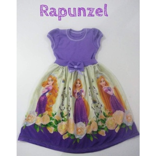 Vestido infantil menina Rapunzel temático passeio festa em Oferta na Shopee