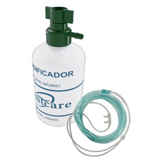 1 Copo Umidificador Oxigênio + 1 Cateter Nasal Oxigenio Silicone Anvisa