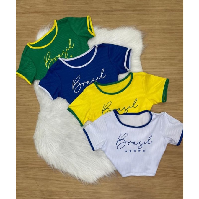 Cropped Brasil Feminino Canelado, Seleções Brasileira