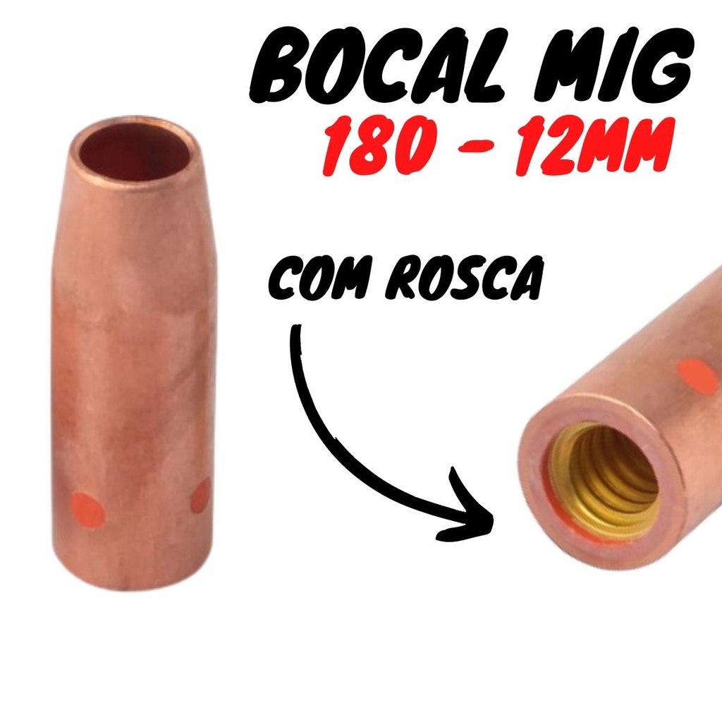 Bocal Mig 180 com Rosca - Soldaforte