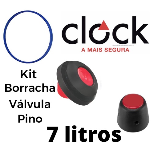 Kit Reparo Panela De Pressão 7Litros Válvula De Segurança + Peso Moderno + Borracha Silicone 7L em Oferta na Shopee