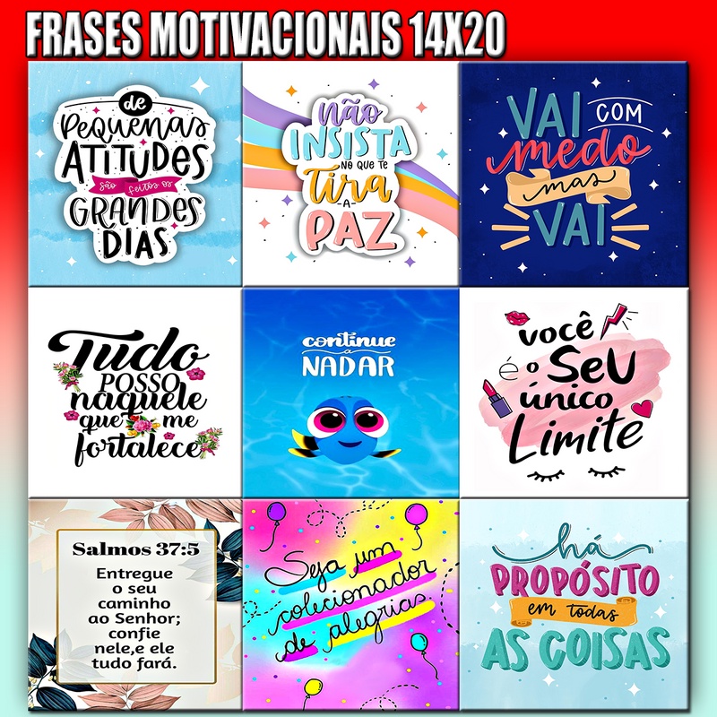 Placa Decorativa 14X20 Motivacional Quadro Decorativo Frases Bonitas Decoração parede Inspiradoras Casa