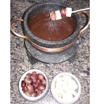 kit founde de pedra , panela,  Rechaud e 2 cumbucas