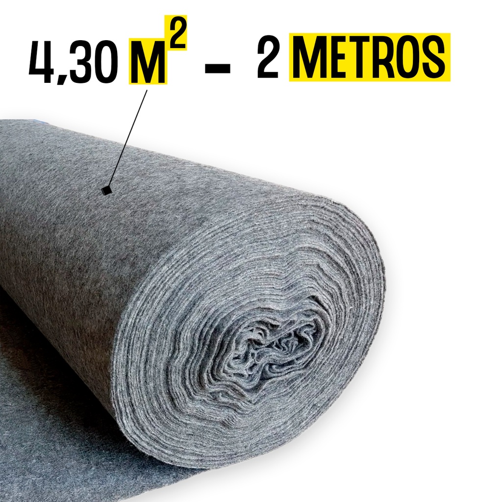 Manta Bidim Geotextil 4,30 m2 - 2 Metros X 215cm Drenagem Jardim Manta Para Jardinagem Impermeabilização