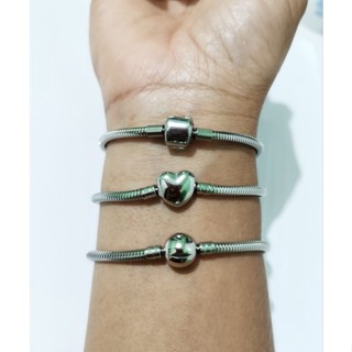 Pulseira estilo pandora para berloques aço inoxidável 316L A12