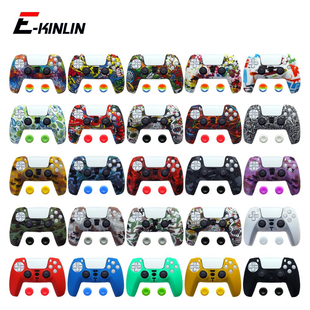 controlador-capa-de-silicone-em-gel-aquarela-camuflagem-da-caixa-de