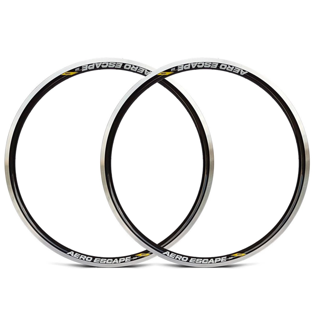 Kit 2 Rodas Aros Folhas 26/36 Furos Aero Mtb Valvula Grossa V-Brake Escape Vzan