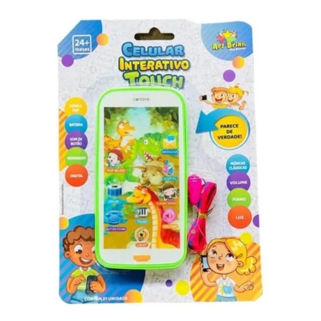 Celular Interativo Touch Infantil Brinquedo Para Criança em Oferta na Shopee
