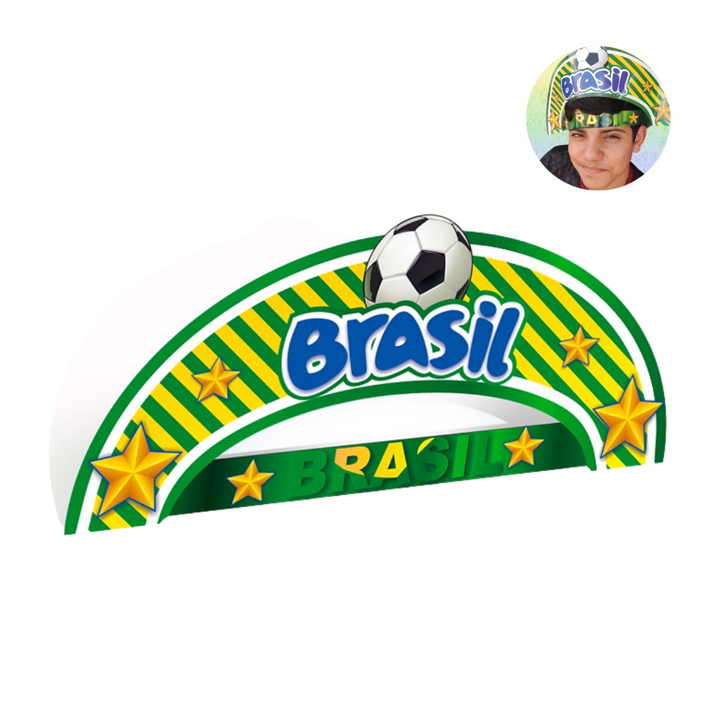Chapeu cangaceiro torcedor copa do mundo Brasil Qatar 2022 divertido festa jogo futebol estadio+--