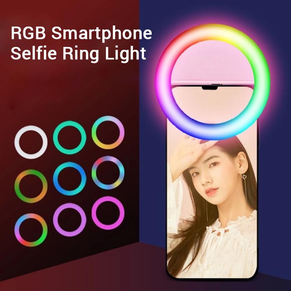 Mini Selfie Blogueira Ring Light Celular Luz De Flash Anel Led