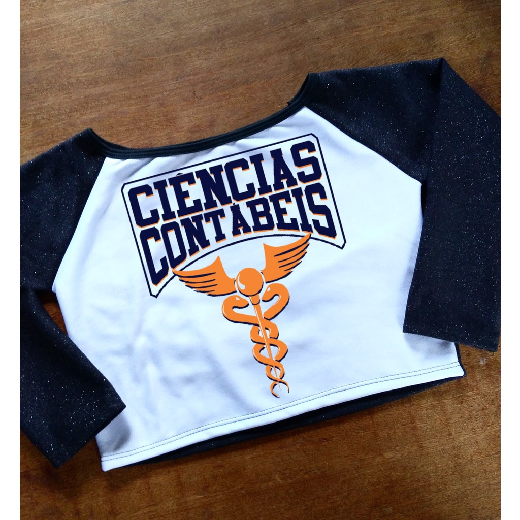Cropped de Ciências Contábeis com Logo - Moletom Feminino