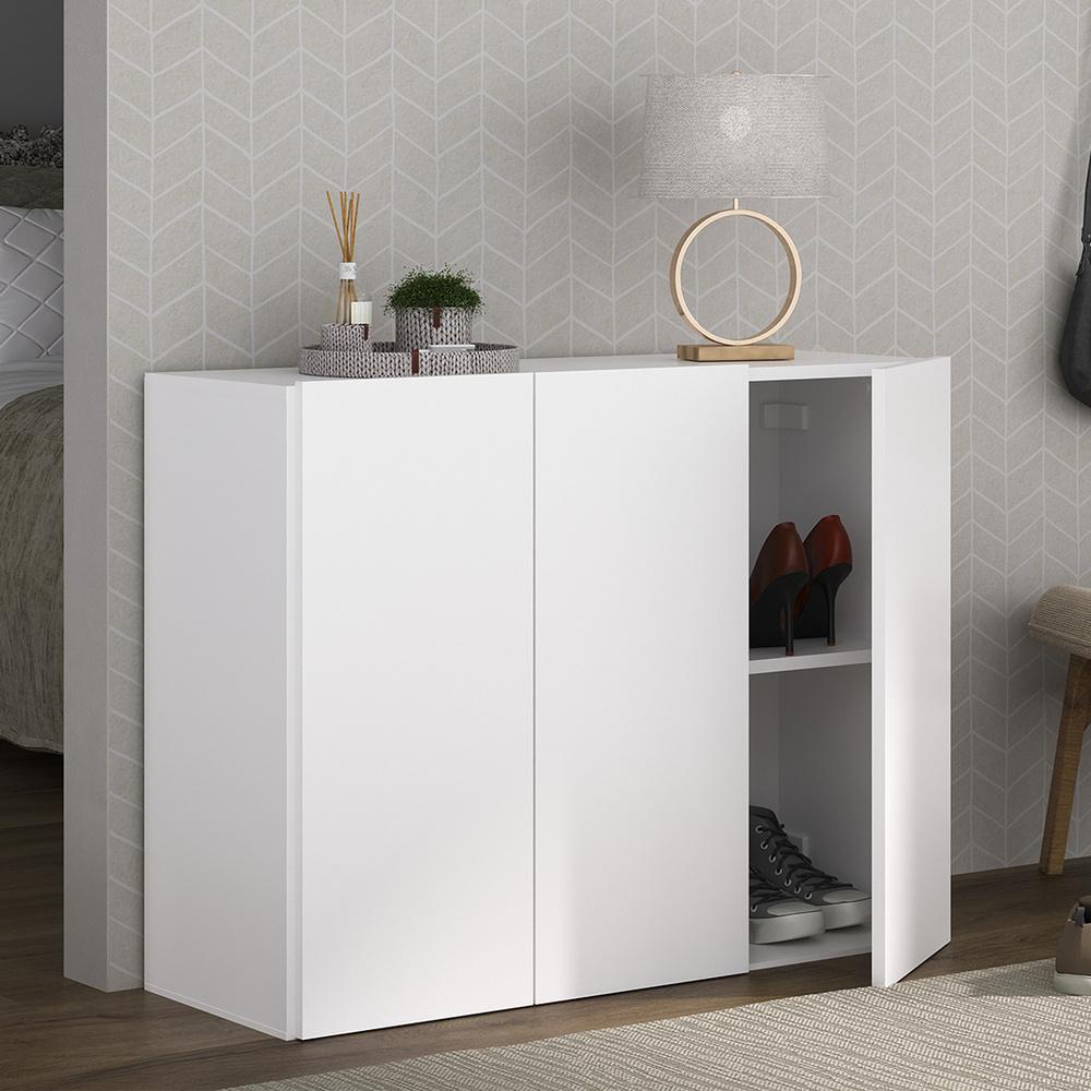 Sapateira 3 Portas Nina Multimóveis Branca - Home & Living