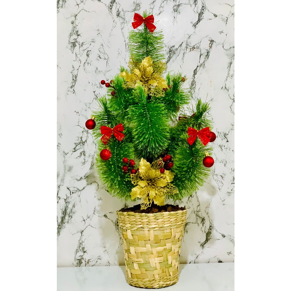 Árvore de Natal Decorada com Vaso Luxo Completa Exclusiva | Shopee Brasil