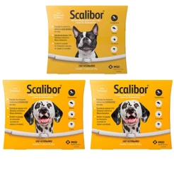 2 Coleiras Scalibor G 65cm 1Scalibor P 48cm Leishmaniose MSD