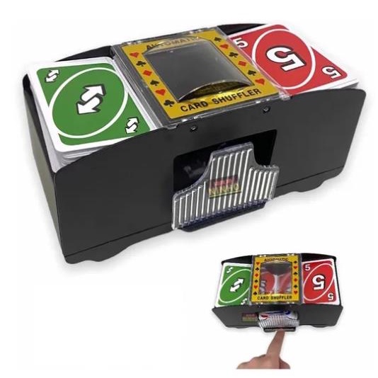 Embaralhador Automático Misturador Cartas Baralho Poker Uno
