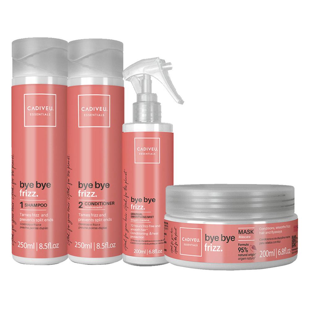 Kit Cadiveu Essentials Bye Bye Frizz - Shampoo e Condicionador e Máscara e Leave-in em Oferta na Shopee