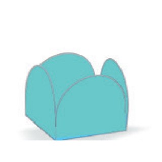 50 Forminhas Para Doces Azul Tiffany 4 Pétalas 10.93  Nc Toys Simples comprado 120