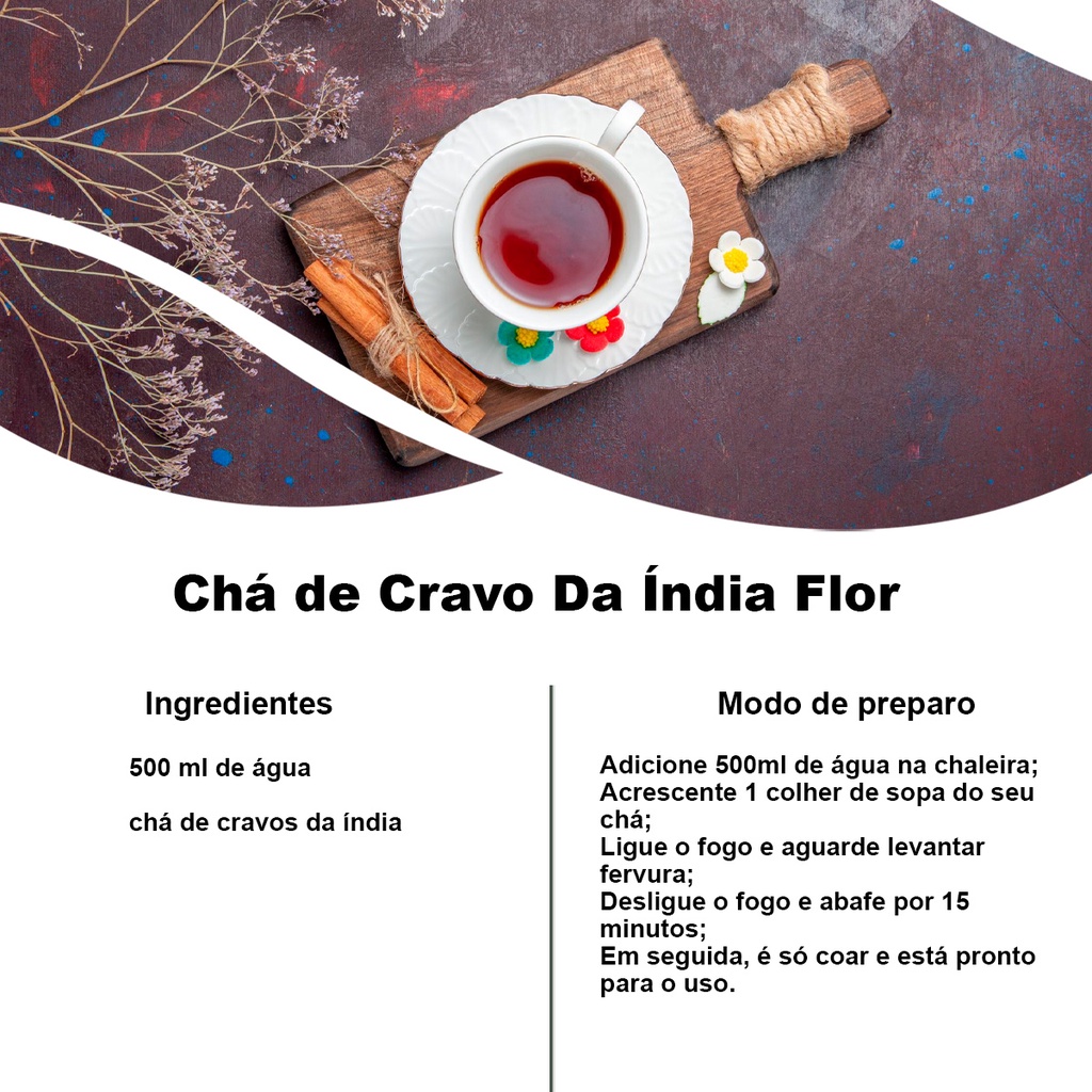 Chá de Cravo Da Índia Flor - Syzygium aromaticum L. - 100g | Shopee Brasil