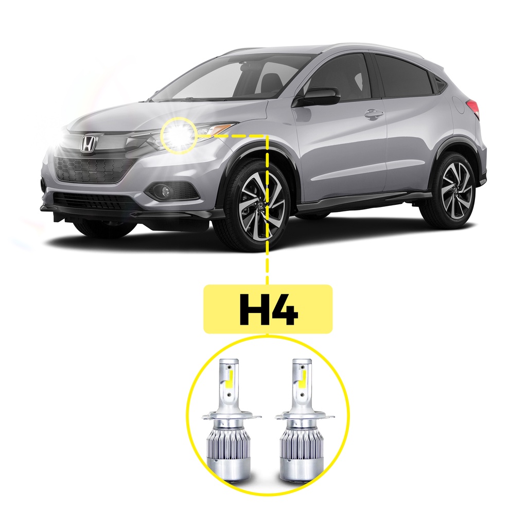 Kit Ultra LED Honda HR-V 2015/2020 20000 Lúmens 6500K H4 em Oferta na Shopee