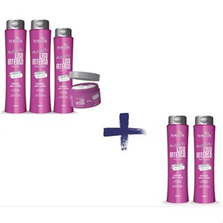 Kit Capilar Mega Liso Intenso Mahair (Kit 4 itens + Shampoo e Condicionador)