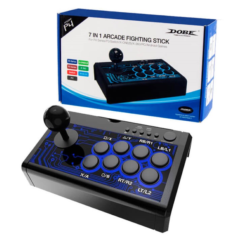 Controle Joystick Arcade 7 Em 1 Para Jogos Ps4 / Switch / Xbox One