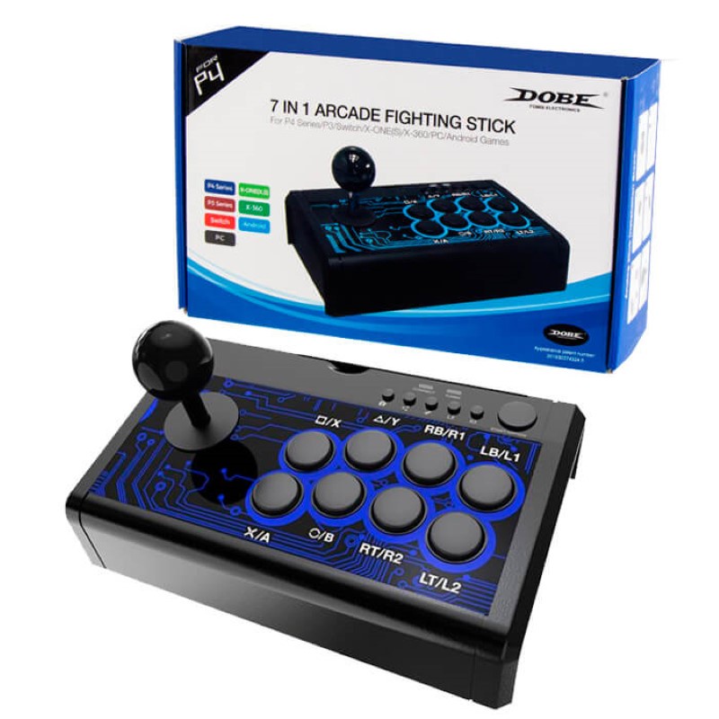 Controle Joystick Arcade 7 Em 1 Para Jogos Ps4 / Switch / Xbox One / Ps3 / Xbox 360 / Pc / Android