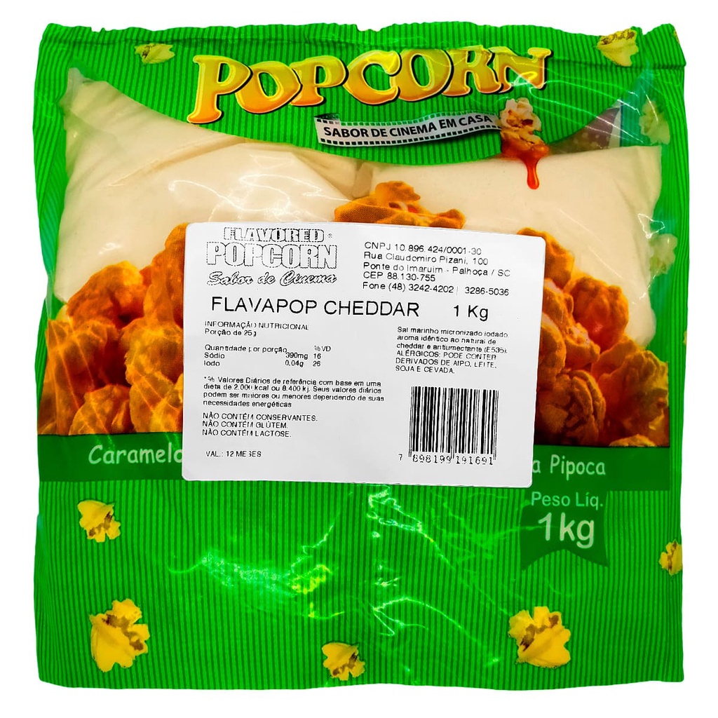 FLAVAPOP - Cheddar 1kg - Sal Micronizado Popcorn