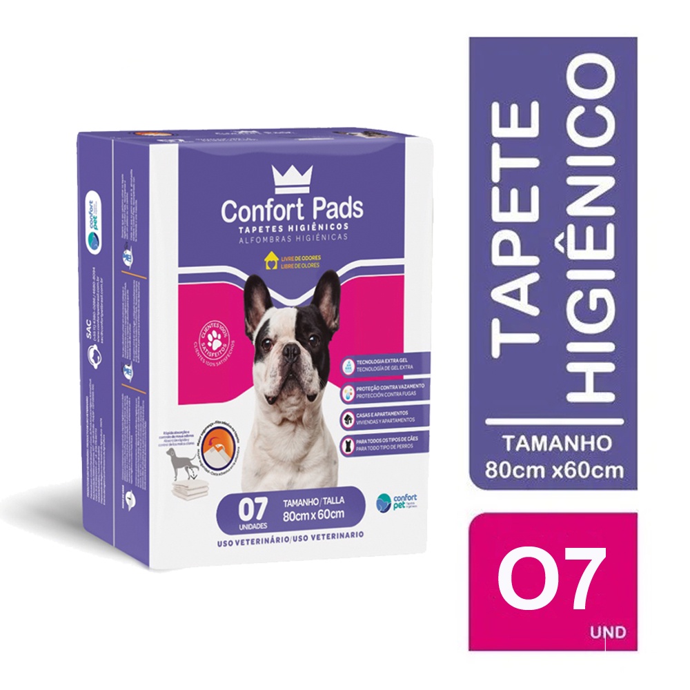 Tapete Higiênico Confort Pads 07 Unid Fralda Pet Cão em Oferta na Shopee