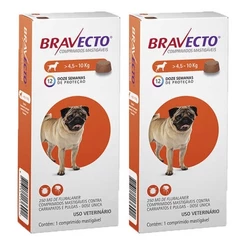 2 Unidades Antipulgas Bravecto De 4,5 - 10 Kg Envio Imediato