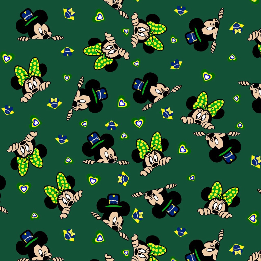 Tecido Microfibra TACTEL Estampa Digital - Copa da Minnie e Mickey em Oferta na Shopee