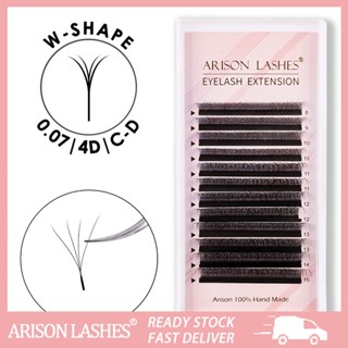 Cílios Extensões W Forma 4D Premade Volume Fãs Estilo Falso Mink Macio Fácil Encolher Natural