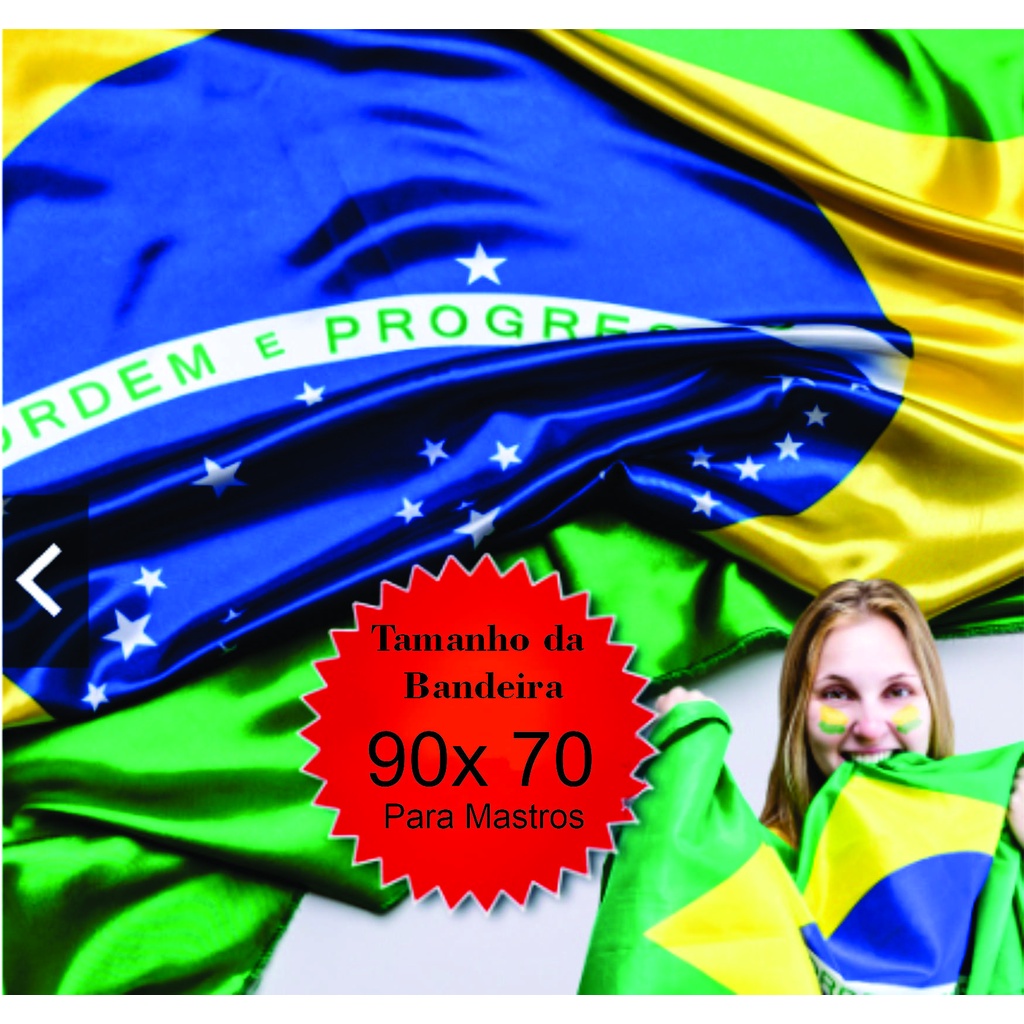 Bandeira do Brasil de Tecido Grande 90x70 Rumo ao Hexa 2022 Promoção |  Shopee Brasil