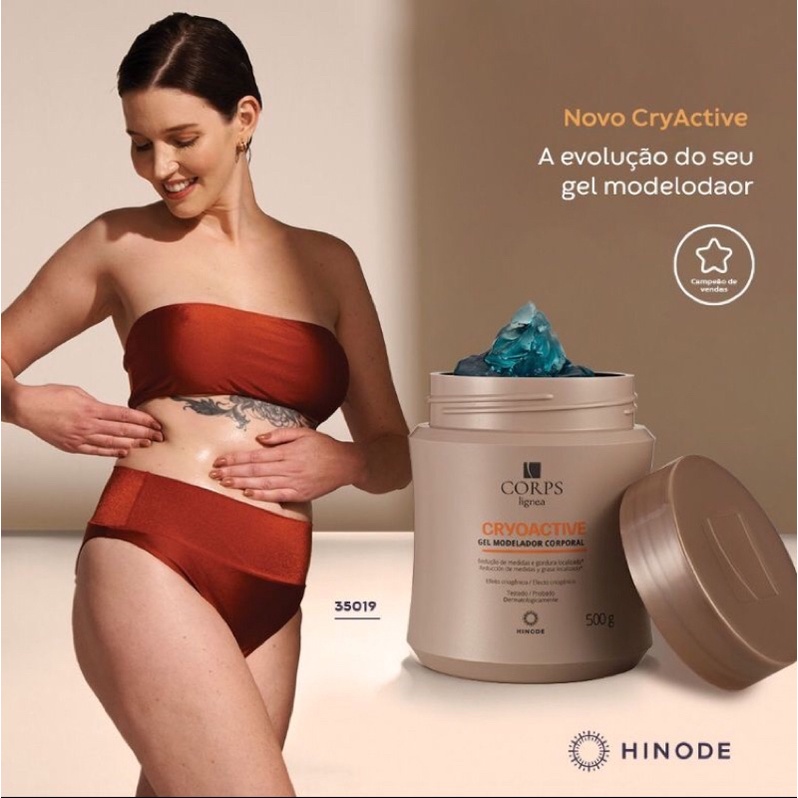 Gel Redutor de Medidas e Modelador Corporal Corps Lignea Cryoactive Hinode 500g Lançamento