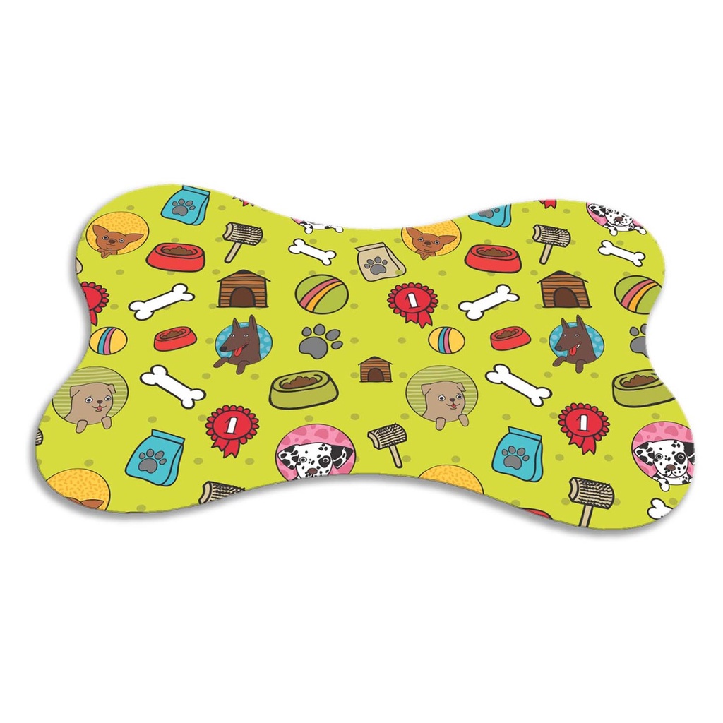 Tapete Pet Divertido Para Comedouro Osso 46x30