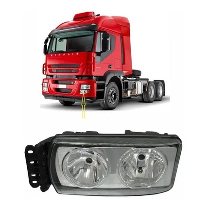 Farol Principal Dianteiro Halogeno Iveco Strallis Duplo