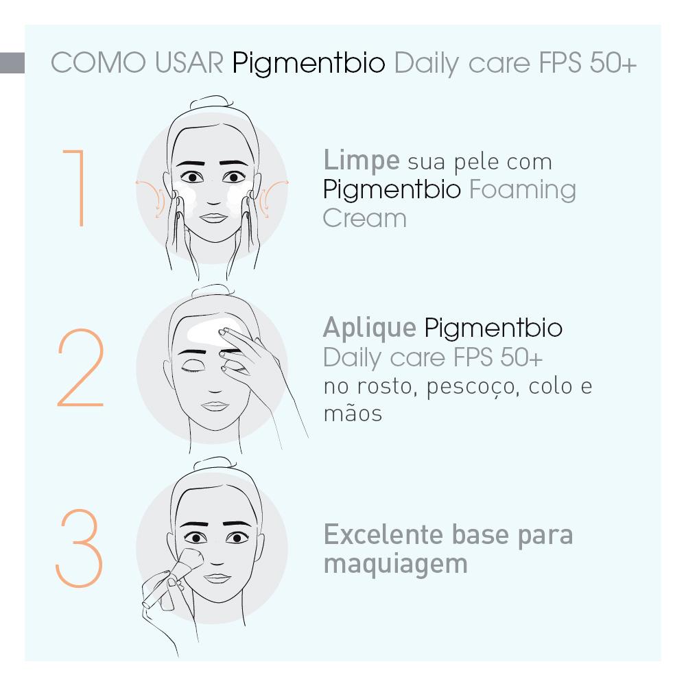 Detalhes do Bioderma Pgmentbio Daily Care Gel Creme Clareador Facial FPS 50+ 40ml