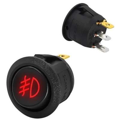 Botão Interruptor Farol De Milha Neblina Universal Led Vermelho em Oferta na Shopee