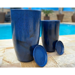 Kit com 2 vasos para planta coluna lisa moderna N1 e N2 em Oferta na Shopee