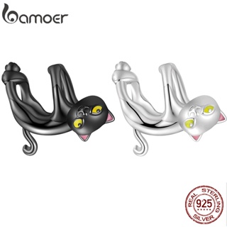 Bamoer 925 Contas De Prata Em Forma De Gato Pingente De Moda Para Acessórios em Oferta na Shopee