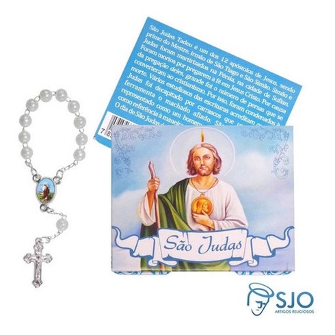 24 Cartões Com Mini Terço De São Judas Tadeu       