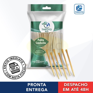 Palito Para Petisco E Aperitivos Espetinho De Frios Theoto Palitos Com 200 Unidades em Oferta na Shopee