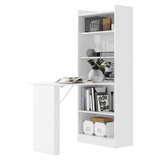 Escrivaninha/Mesa Retrátil com Armário Multimóveis FG2993 Branca em Oferta na Shopee