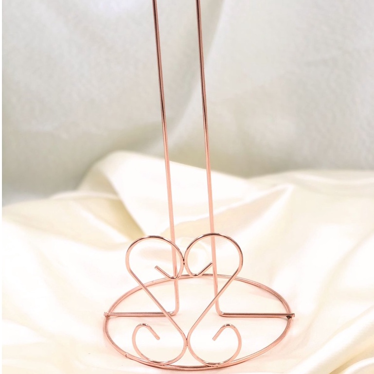 OFERTA Suporte Porta Rolo Papel Toalha 28CM Coração Rose Ou Preto Organizador Cozinha Mesa Multiuso