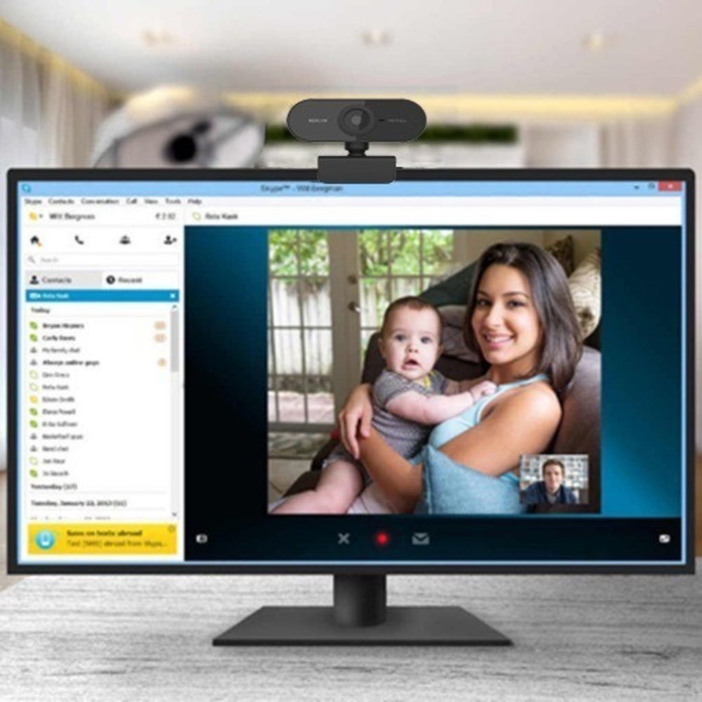 Hd Full 1080P Câmera Webcam Para Computador Visão 360º - detalhe