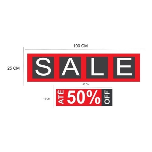 Adesivo Vitrine Sale Até 50% Off